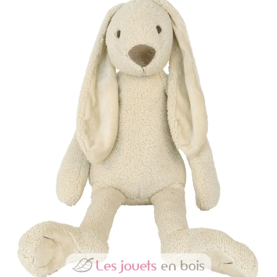 Peluche Lapin Richie polyester recyclé beige 58 cm - Happy Horse