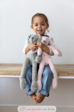 Peluche Lapin Richie rose clair 58 cm - Happy Horse