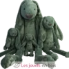Peluche Lapin Richie vert 28 cm - Happy Horse