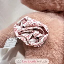 Peluche lapin rose poudré 25 cm - Doudou et Compagnie