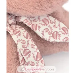Peluche lapin rose poudré 25 cm - Doudou et Compagnie