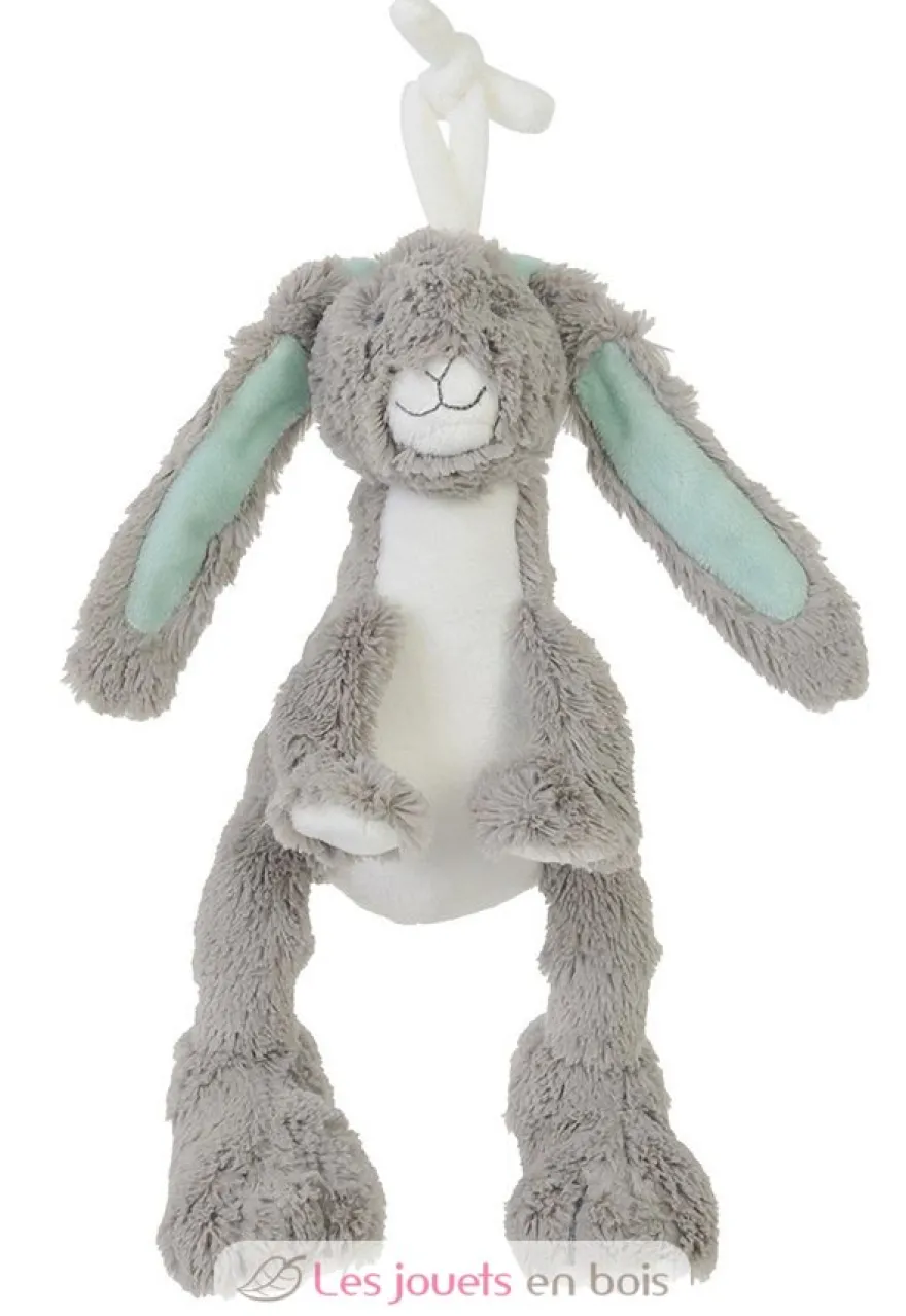 Peluche Lapin Twine gris 22 cm - Happy Horse