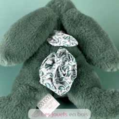 Peluche lapin vert sauge 25 cm - Doudou et Compagnie