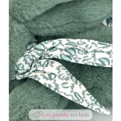 Peluche lapin vert sauge 25 cm - Doudou et Compagnie
