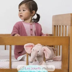Peluche éléphant Elliot 30cm vieux rose - Happy Horse