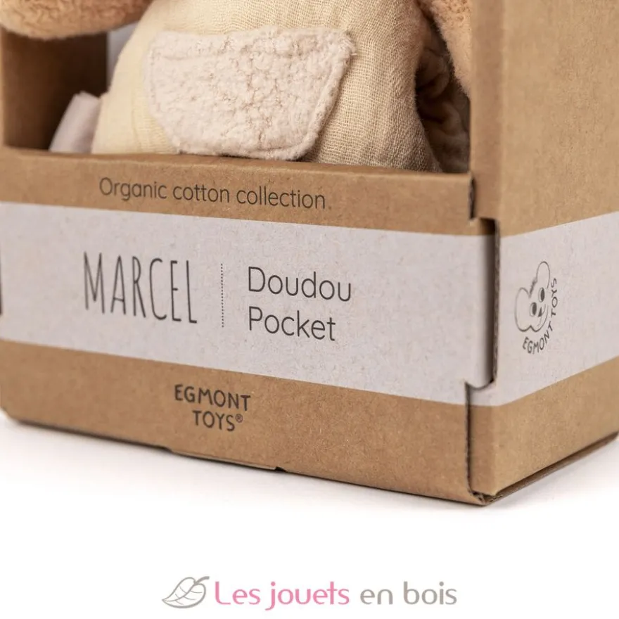 Peluche Marcel l'ours et son doudou en coton bio - Egmont Toys