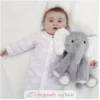Peluche musicale Elliot l'éléphant gris - Cloud b