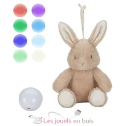 Peluche musicale et lumineuse Lapin - Little Dutch