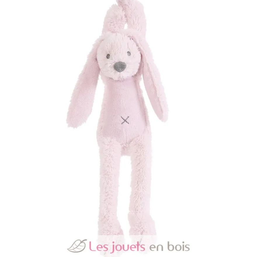Peluche musicale Lapin Richie rose pâle - Happy Horse