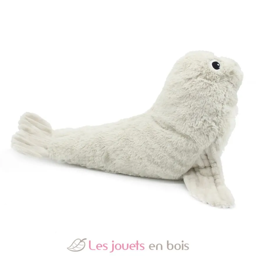 Peluche otarie maman et son bébé blanc et gris - Les Déglingos