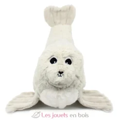 Peluche otarie maman et son bébé blanc et gris - Les Déglingos