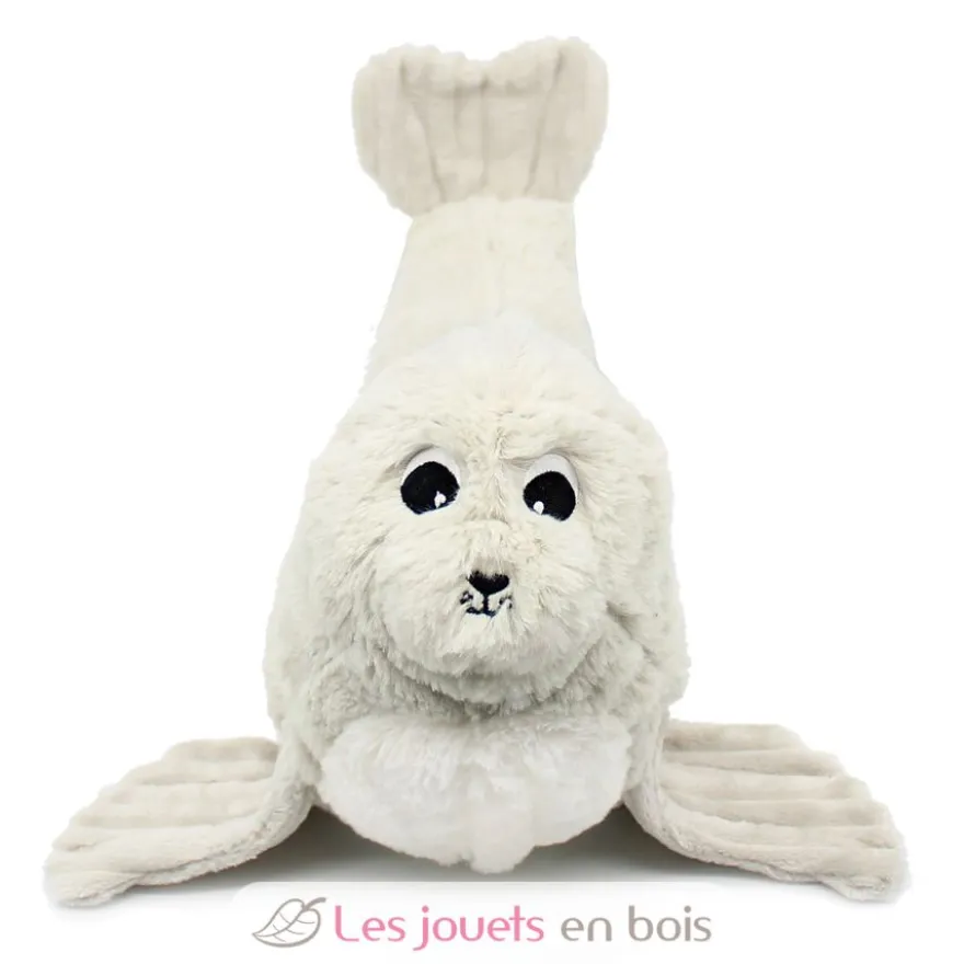 Peluche otarie maman et son bébé blanc et gris - Les Déglingos