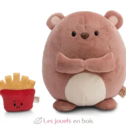 Peluche Ours Nomo 16 cm avec des frites - Nici