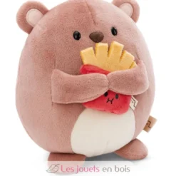 Peluche Ours Nomo 16 cm avec des frites - Nici
