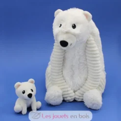 Peluche ours polaire maman et son bébé blanc - Les Déglingos