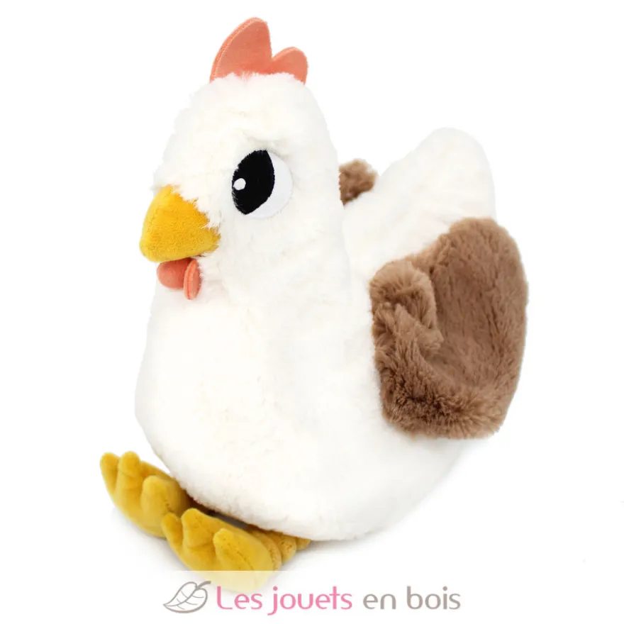 Peluche poule Pioupiou maman et son bébé blanc - Les Déglingos