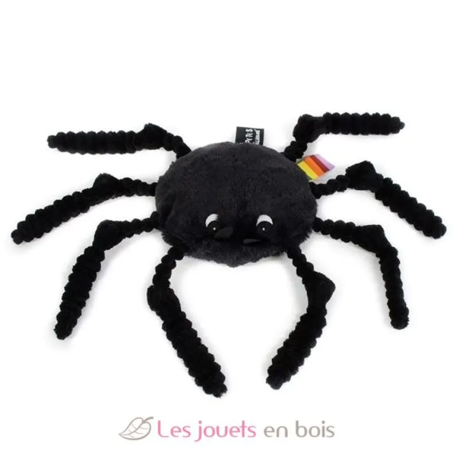 Peluche Ptipotos araignée noire - Les Déglingos