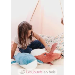 Peluche Ptipotos Baleine maman bébé bleue - Les Déglingos