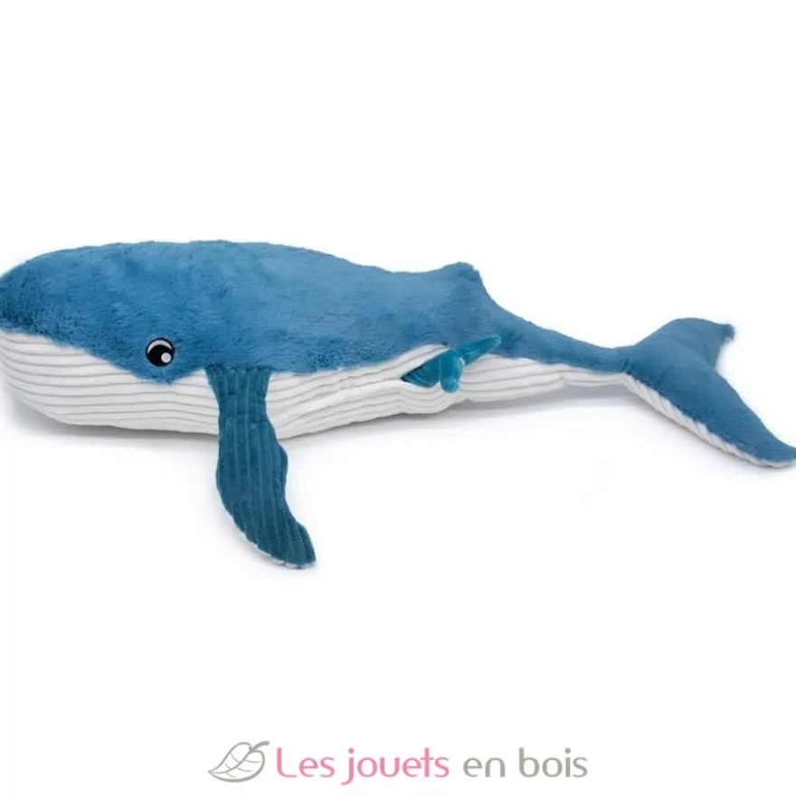 Peluche Ptipotos Baleine maman bébé bleue - Les Déglingos