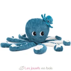 Peluche Ptipotos Pieuvre bleu Filou - bleu - Les Déglingos