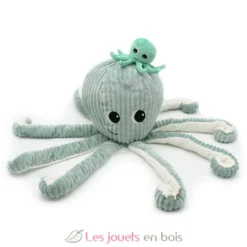 Peluche Ptipotos Pieuvre mint Filou - vert menthe - Les Déglingos