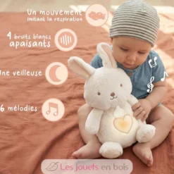 Peluche respirante Lapin blanc - Respi'rêves - Doudou et Compagnie