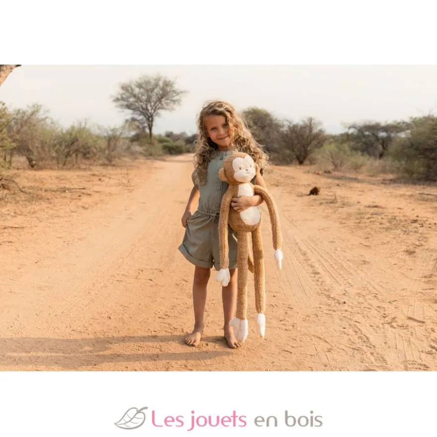 Peluche Singe marron XL - Safari Friends - Little Dutch