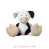 Peluche vache Cloony 40 cm noire et blanche grise - Happy Horse