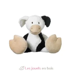 Peluche vache Cloony 40 cm noire et blanche grise - Happy Horse
