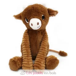 Peluche vache Hindou maman et son bébé marron - Les Déglingos