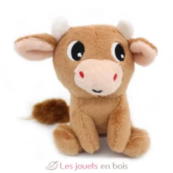 Peluche vache Hindou maman et son bébé marron - Les Déglingos