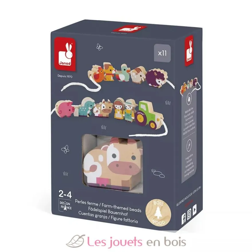 Perles à enfiler Ferme - Janod