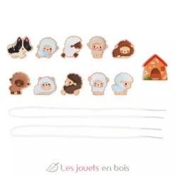 Perles à enfiler Moutons - Janod