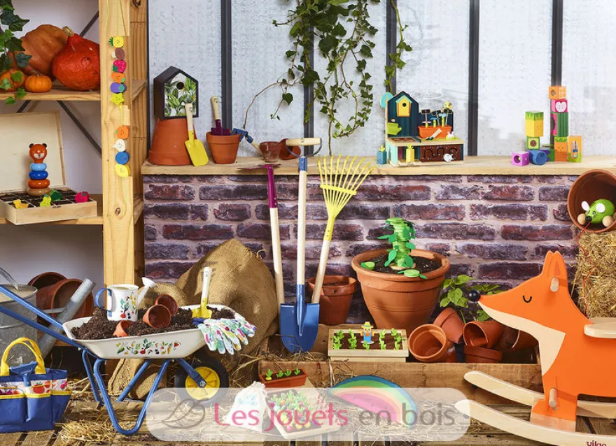 Petits outils de jardinier en bois et métal - Vilac