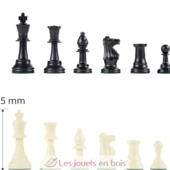 Pièces échecs en plastique T5 Roi 95 mm - Wilson Jeux