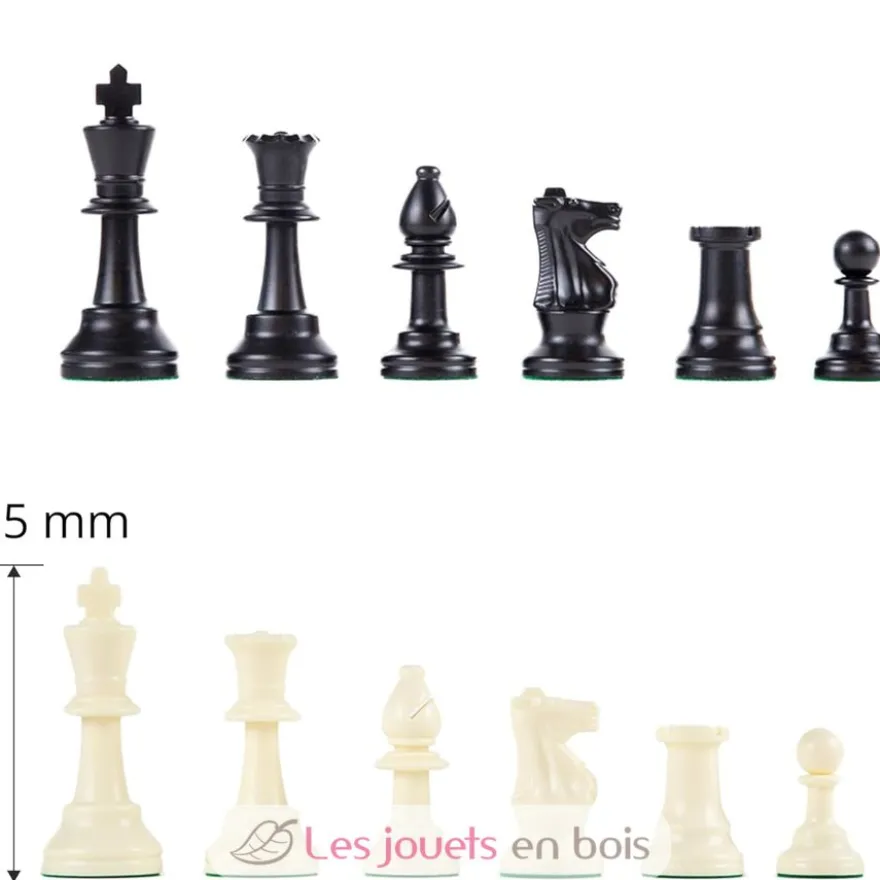 Pièces échecs en plastique T5 Roi 95 mm - Wilson Jeux