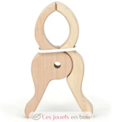 4 pinces géantes en bois naturel - Speelbelovend
