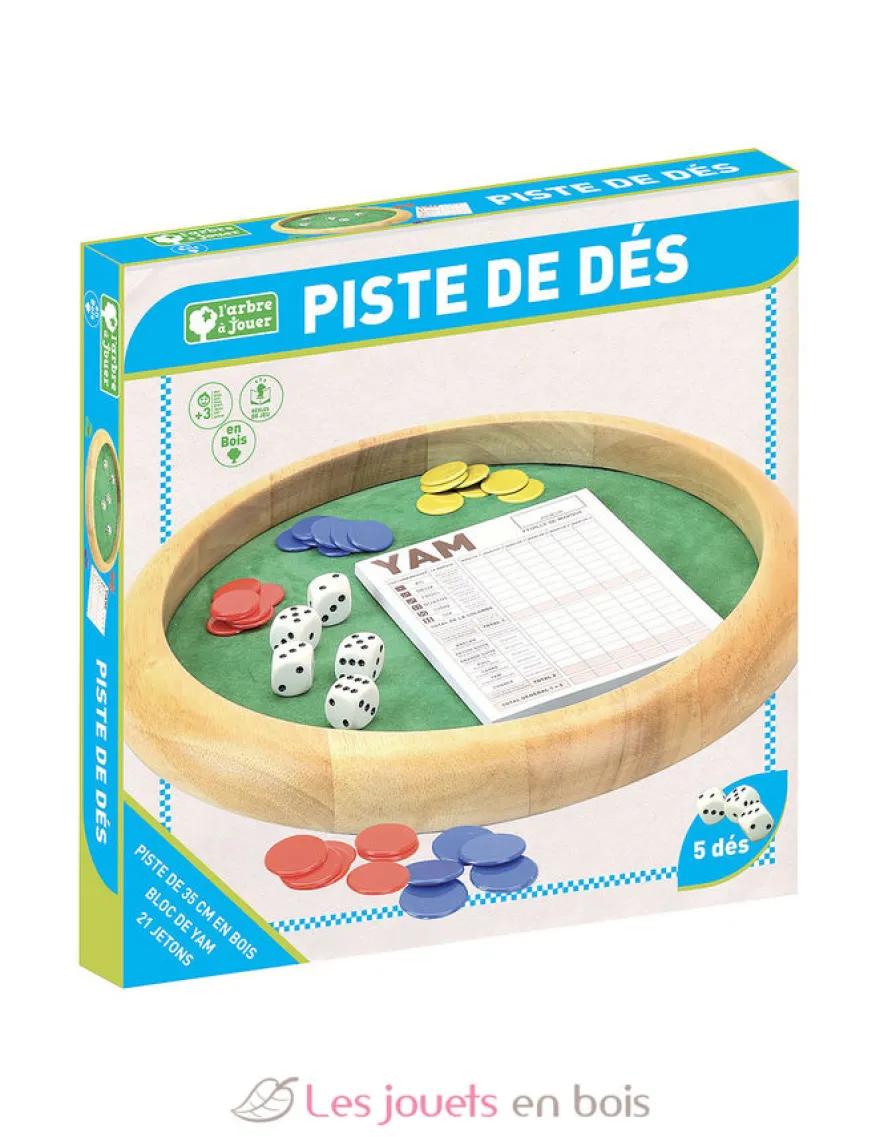 Piste de dés en bois - Jeujura