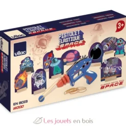 Pistolet en bois à élastiques Espace - Vilac