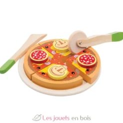 Pizza salami en bois à couper - New Classic Toys