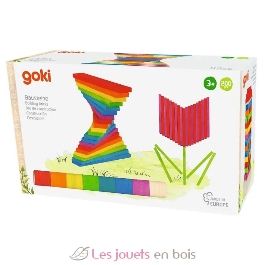 Planchettes en bois multicolores - Goki