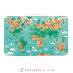 Planisphère magnétique en bois Dino - Janod