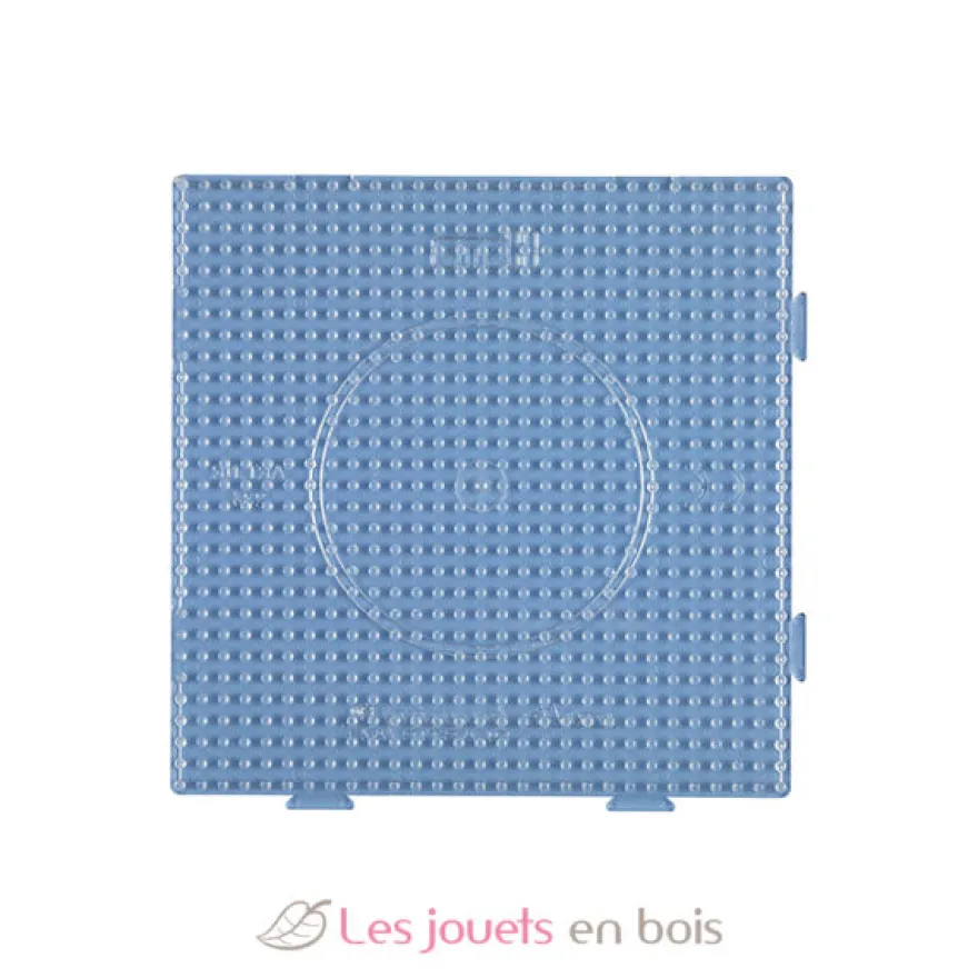 Plaque carré assemblage perles plastique Midi transparente - Hama