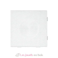 Plaque carré assemblage perles plastique Midi blanche - Hama
