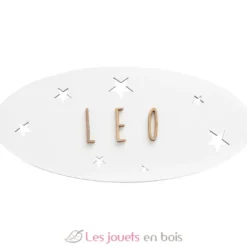 Plaque décorative personnalisable - Etoiles blanc - Vintiun