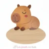 Plaque de porte en bois personnalisable Capybara - Vintiun
