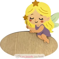 Plaque de porte en bois personnalisable Fée - Vintiun