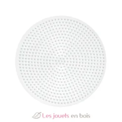 Plaque grande ronde perles plastique Midi blanche - Hama