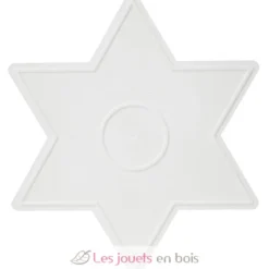 Plaque grande étoile perles plastique Midi blanche - Hama