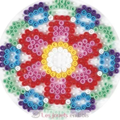 Plaque petite ronde perles plastique Midi blanche - Hama